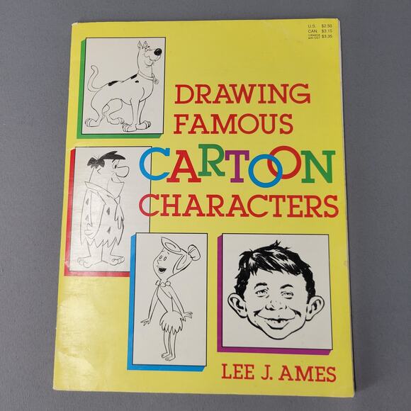 Vintage Drawing Famous Cartoon Characters Lee J Ames How-To Book Softcover 1987 - Picture 1 of 16